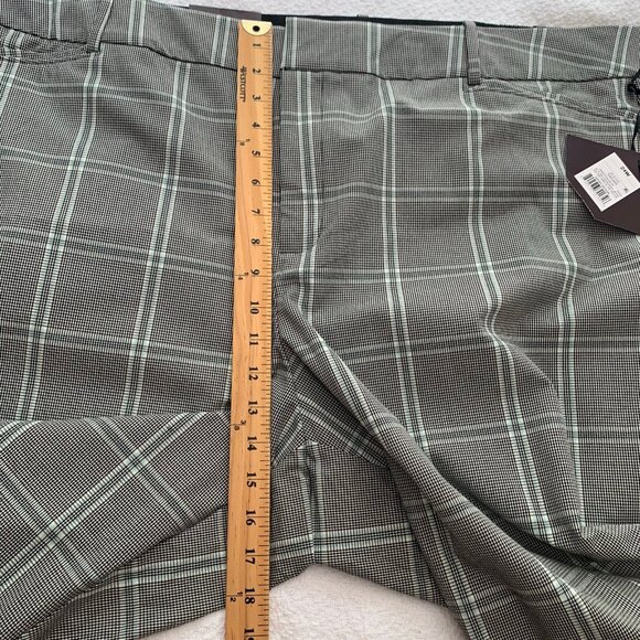 NEW Ava & Viv black white plaid print mid-rise comfort waist stretch ankle pants - Picture 11 of 12